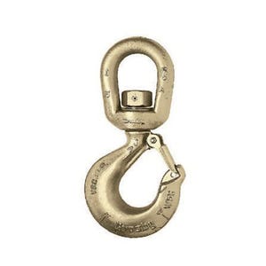 Crosby® 1048816 L-322AN Swivel Hook with Latch, 1.5 ton Load, Swivel Attachment