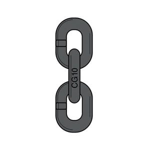 Crosby® 273710 Spectrum 10® Chain, 1/4 in Trade, 4300 lb Load, 100 Grade, Per Foot