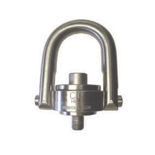 Crosby® 1065203 Swivel Hoist Ring, Series: SS-125M, 200 kg, 180° Pivot Angle, 360° Swivel, 8.5 mm Bail dia, M8x1.25, 4 n-m Installation Torque