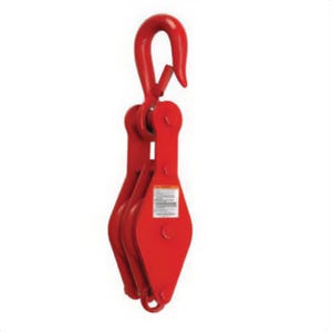 Western® 666826 HS-261B Standard Steel Block with Loose Side Latch Hook, Manila Rope Cable, 1/2 in, 900 lb Load, 2-1/4 in OD