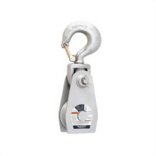 Western® 702342 T-390-B Steel Shell Snatch Block with Swivel Latch Hook, Manila Rope Cable, 1-1/4 in, 8 ton Load, 6 in OD