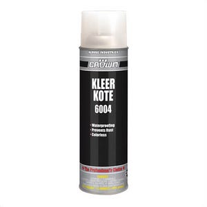 Crown® by Aervoe® 6004 Kleer Kote Coating, 20 oz Aerosol Can, Clear, 36.2 sq-ft/can Coverage, 24 hr Curing, 50 to 95°F,