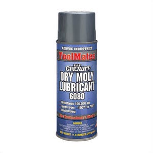 Crown® by Aervoe® 6080 Dry Moly Lubricant, 16 oz Aerosol Can, Grayish Black, 0.73