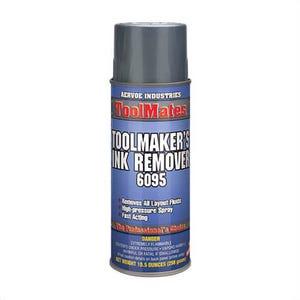 Crown® by Aervoe® 6095 Toolmaker's Ink Remover, 16 oz Aerosol Can, Clear, Non-Foaming Liquid