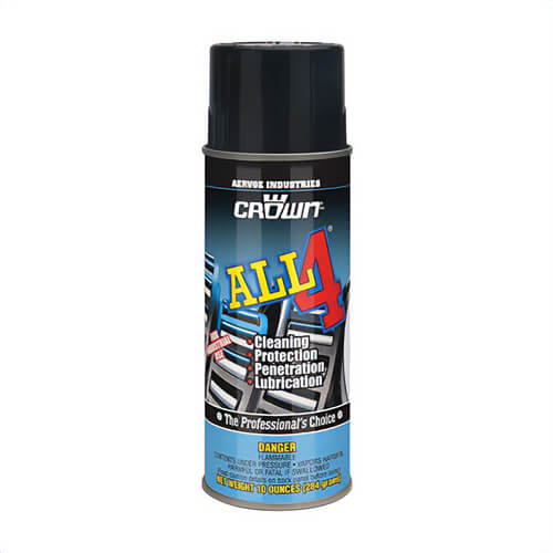 Crown® by Aervoe® 7340 All-4® General Purpose Lubricant, 16 oz Aerosol Can, Light Amber, 0.81 Specific Gravity