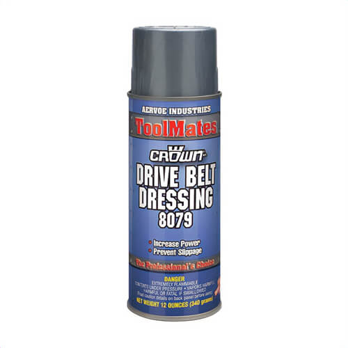 Crown® by Aervoe® 8079 Drive Belt Dressing, 16 oz Aerosol Can, Clear, Hydrocarbon, 0.8 VOC, 0.69 Specific Gravity