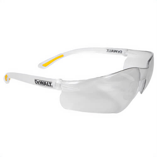 DeWALT® by Radians® DPG52-1D Contractor Pro™ Lightweight Safety Eyewear, Hard Coat/Impact-Resistant, Clear Lens, Frameless Frame, Polycarbonate Lens