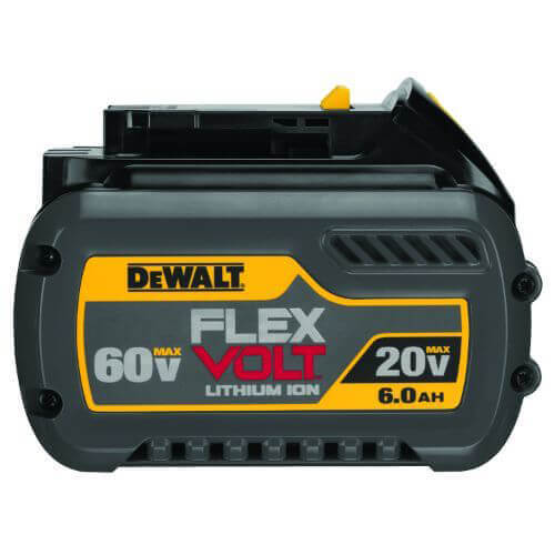 DeWALT® 20V/60V MAX* FlexVolt™ DCB606 with Dcb118 Fast Charger, 6 Ah Li-Ion Battery, 20/60 VDC Charge