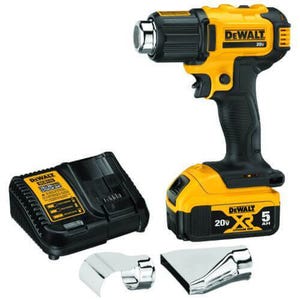 DeWALT® DCE530P1 Cordless Heat Gun Kit, 20V MAX* 5 Ah Battery, 990°F