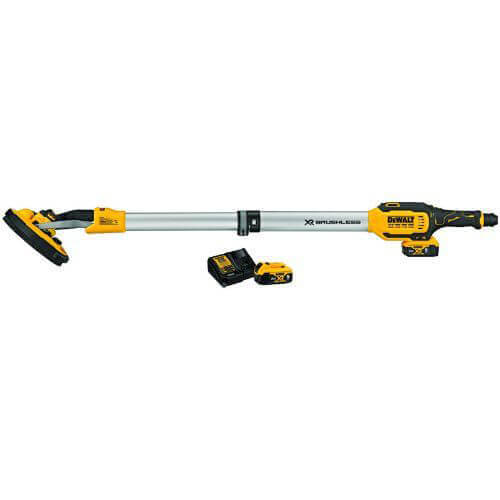 DeWALT® DCE800P2 Cordless Drywall Sander Kit, 20 V, Lithium-Ion Battery, Black/Yellow