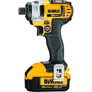 DeWALT® DCF885M2 Compact Cordless Impact Driver Kit, 1/4 in Hex Drive, 0 to 3200 BPM, 1400 in-lb Torque, 20 VAC, 5.55 in OAL