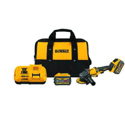 DeWALT® DCG418X2 Brushless Cordless Angle Grinder with Kickback Brake Kit, 4-1/2 to 6 in dia Wheel, 5/8-11 Arbor/Shank, 60 VDC