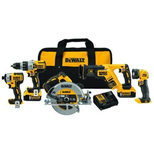 DeWALT® 20V MAX* MATRIX™ XR™ DCK594P2 Cordless Combination Kit, Tools: Hammer Drill/Driver, Impact Driver and Reciprocating Saw, 20 V, 5 Ah Lithium-Ion