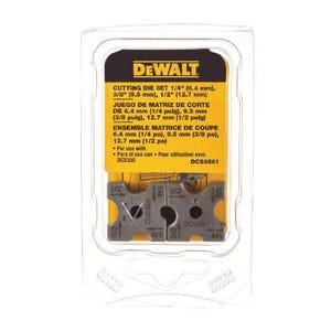 DeWALT® DCS3501 Cordless Replacement Die Set, 1/4 in, 3/8 in, 1/2 in