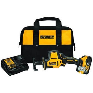 DeWALT® DCS369P1 ATOMIC 1-Handed Brushless Cordless Reciprocating Saw Kit, 5/8 in L Stroke, 0 to 2800 spm, 20 VDC, 12-1/2 in OAL, Straight Stroke