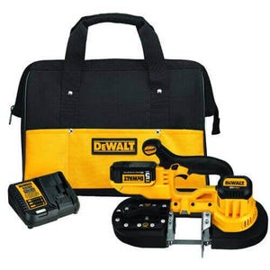 DeWALT® DCS371P1 Max® Cordless Band Saw Kit, 2-1/2 in Cutting, 32-7/8 in L Blade, 20 VAC, 5 Ah Li-Ion Battery