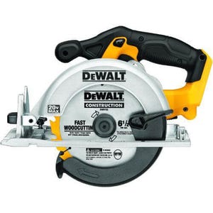 DeWALT® DCS391B Cordless Circular Saw, 6-1/2 in dia Blade, 5/8 in Arbor/Shank, 20 VDC, 1-5/8 in at 45°, 2-1/4 in at 90° D Cutting