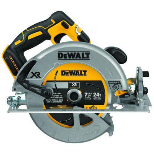 DeWALT® DCS570B Cordless Circular Saw with Electrical Brake, 7-1/4 in Blade, 5/8 in Arbor/Shank, 20 VDC, 2 in, 2-9/16 in D Cutting, Lithium-Ion Battery