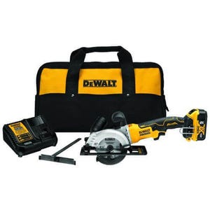 DeWALT® DCS571P1 ATOMIC Brushless Cordless Circular Saw Kit, 4-1/2 in Blade, 3/8 in Arbor/Shank, 20V DC, 1-9/16 in, 1 in D Cutting