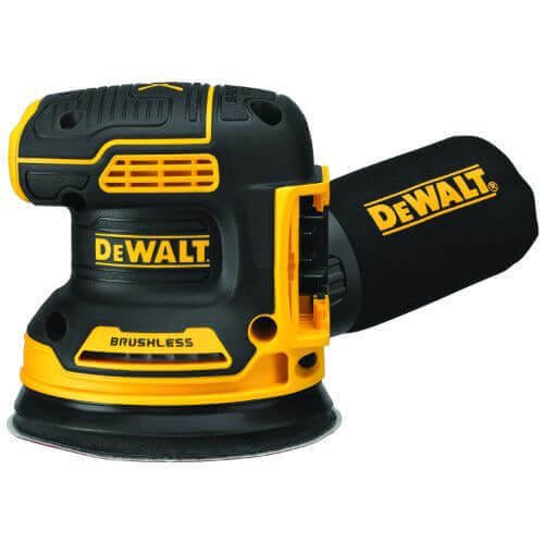 DeWALT® 20V MAX* DCW210B Random Orbit Cordless Sander, 5 in dia Wheel, 20 VAC, 8000 to 12000 OPM, Li-Ion Battery, Black/Yellow