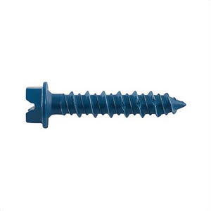 DeWALT® DFM12720B UltraCon®+ Screw Anchor, 1/4 in dia, 1-1/4 in OAL, Hex Washer Head Drive, Carbon Steel, 1 in D Minimum Embedment