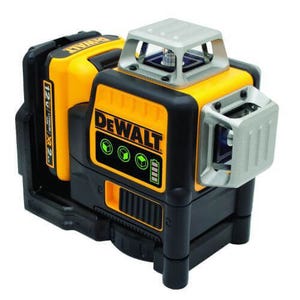 DeWALT® DW089LG 12V MAX* Auto-Leveling Cordless Line Laser Level Kit, 100 ft Measuring, +/-1/8 in Accuracy, 3 x 360° Auto Leveling