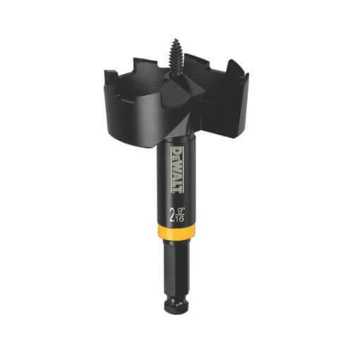 DeWALT® DW1639 Heavy Duty Self-Feed Wood Drill Bit, 2-9/16 in dia, 6 in OAL, 7/16 in Shank