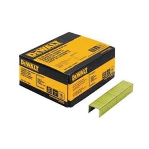 DeWALT® DW16S2-19GAL Medium Crown Straight Angle Staples, 3/4 in L Leg, Chisel Point, 1 in W Crown