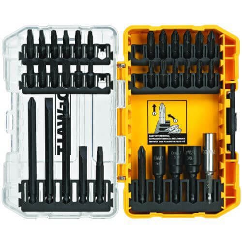 DeWALT® Impact Ready® DW2153 Screwdriver Bit Set, 34 pc, Hex Shank, Hardened Steel