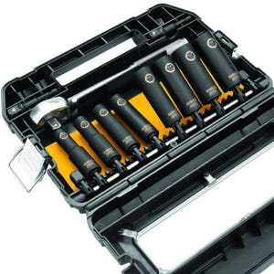 DeWALT® Impact Ready® DW22812 Socket Set, 1/2 in Drive, 10 pc, Included Socket Size: 5/8 to 13/16 in, Carrying Case Container