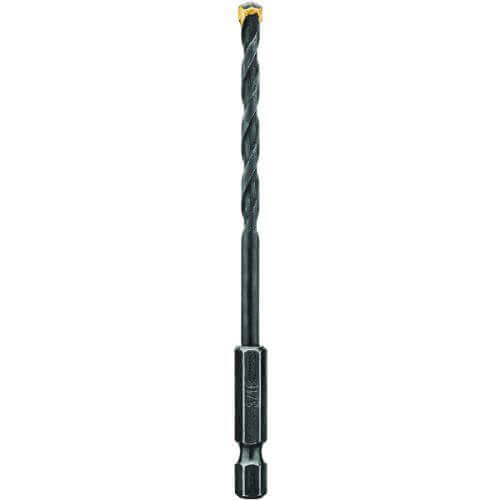 DeWALT® DW2573 Rapid Load® Masonry Drill Bit, 3/16 in Drill Bit, 1/4 in Hex/Straight Shank, 3 in D Cutting, Carbide Cutting Edge