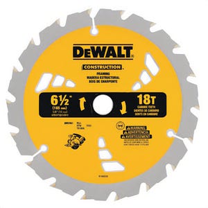 DeWALT® DW3578B10 20™ Portable Round Arbor Thin Kerf Circular Saw Blade, 7-1/4 in dia x 0.045 in Thick, 5/8 in Arbor, Steel Blade, 24 Teeth
