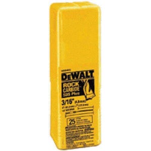 DeWALT® DW5364B25 Hammer Drill Bit, 3/16 in Drill Bit, 1/4 in SDS-Plus®/Hex Shank, 4 in D Cutting, 7 in OAL
