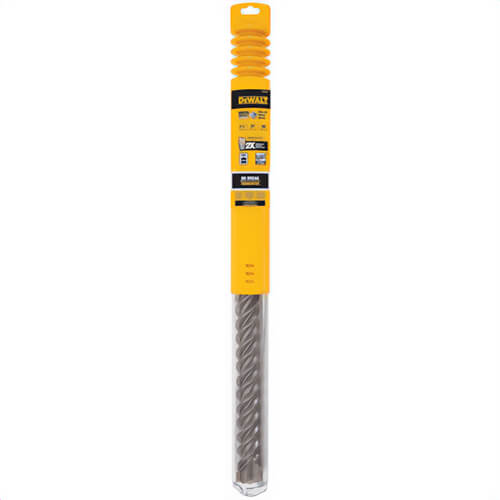 DeWALT® HIGH IMPACT CARBIDE™ DW5826 4-Cutter Hammer Drill Bit, 1-1/4 in Drill Bit, 45/64 in SDS-Max® Shank, 31 in D Cutting, 36 in OAL