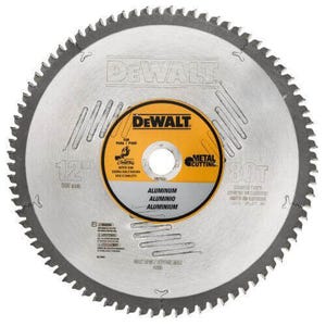 DeWALT® DW7666 Thin Kerf Circular Saw Blade, 12 in dia x 0.079 in Thick, 1 in Arbor, Aluminum Blade, 80 Teeth