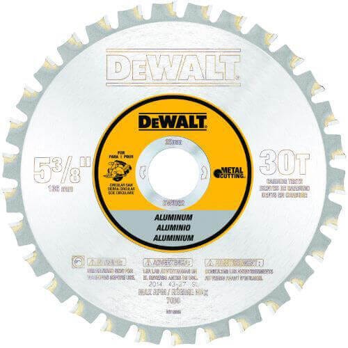 DeWALT® DW9052 Cordless Circular Saw Blade, 5-3/8 in dia x 0.039 in Thick, 10 mm Arbor, Carbide Blade, 30 Teeth