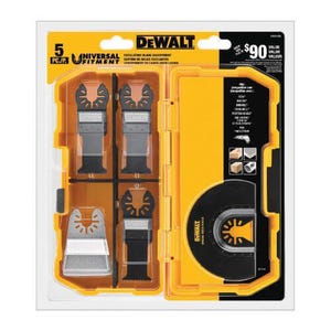 DeWALT® DWA4216 5 pc Oscillating Blade Set, For Use with All Oscillating Tool, 1-3/4 in OAL, Steel