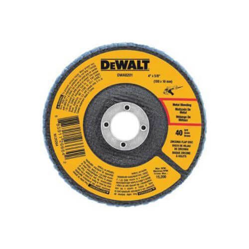 DeWALT® DWA8208H HP™ High Performance Coated Abrasive Flap Disc, 4-1/2 in dia, 80 grit, Zirconia Alumina Abrasive, Type 29 Disc