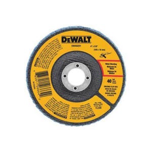 DeWALT® DWA8208H HP™ High Performance Coated Abrasive Flap Disc, 4-1/2 in dia, 80 grit, Zirconia Alumina Abrasive, Type 29 Disc