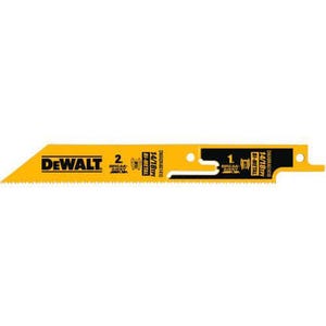 DeWALT® BREAKAWAY™ DWABK461418 Straight Back Reciprocating Saw Blade, 6 in L x 1 in W, 14/18, Bi-Metal Body, Universal/Toothed Edge Tang