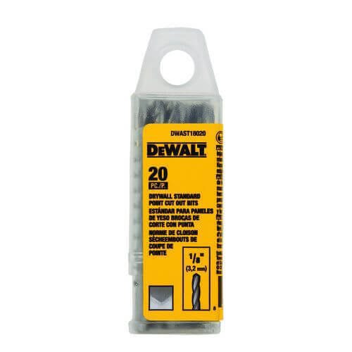 DeWALT® DWAST18020 Cut-Out Bit, For Use with Drywall Router, 1/8 in dia Drill Bit, 26000 rpm