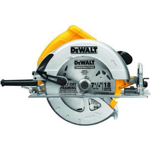 DeWALT® DWE575 Lightweight Next Generation Circular Saw, 7-1/4 in dia Blade, 5/8 in Arbor/Shank, 1-7/8 in at 45°, 2-9/16 in 90° Cutting
