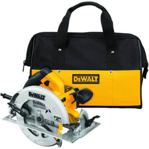DeWALT® DWE575SB Lightweight Next Generation Circular Saw Kit, 7-1/4 in dia Blade, 5/8 in Arbor/Shank, 1-7/8 in at 45°
