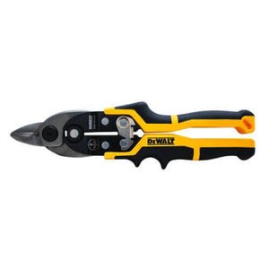 DeWALT® DWHT14694 Aviation Snip, 18 ga Cutting, 1 in L of Cut, Bullnose/Straight Snip, Forged Chrome Vanadium Steel Blade