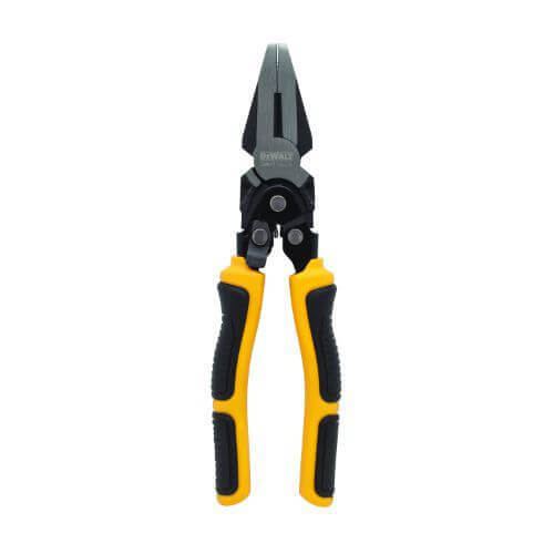 DeWALT® DWHT70276 Compound Action Lineman's Cutting Plier, 0.38 in Nominal, 1/2 in Tip Chrome Vanadium Steel Jaw