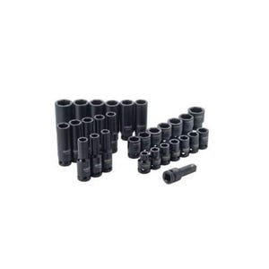 DeWALT® DWMT19249 Impact Socket Set, 6 Points, 1/2 in Drive, 30 pc, Included Socket Size: 10 to 24 mm, Carrying Case Container