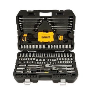 DeWALT® DWMT73803 Mechanic's Socket Tool Set, Case Tool Storage, 1/4 in, 3/8 in, 1/2 in Drive 6-Point, 168 pc