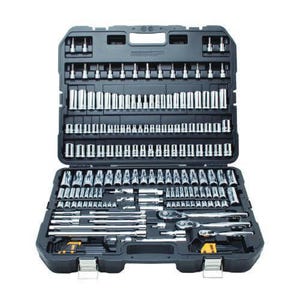DeWALT® DWMT75049 Mixed Mechanic's Tool Set, Molded Case Tool Storage, 6-Point, 192 pc, Chrome Vanadium Steel