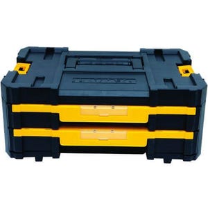 DeWALT® DWST17804 Tstak® Mobile Stackable Tool Case, 6-3/8 in H x 12-1/4 in W x 16-1/4 in D, Plastic
