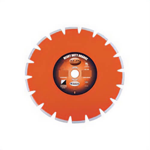Core Cut® 11199 Heavy Duty Orange Dry Segmented Walk-Behind Diamond Blade, 14 in dia Blade, 1/8 in W, 1 in Arbor/Shank